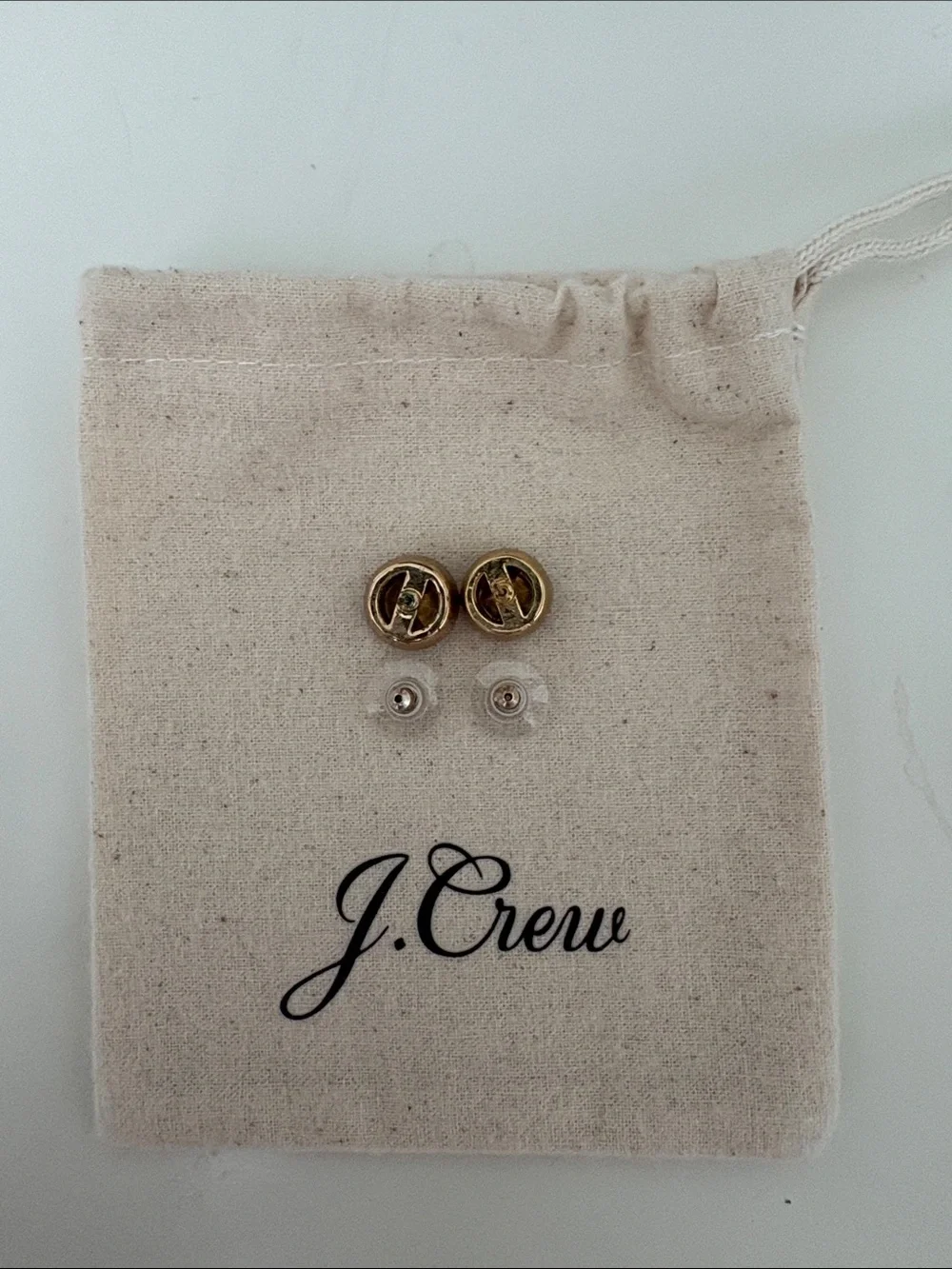 NWOT J. Crew Dark Green Stud Earrings